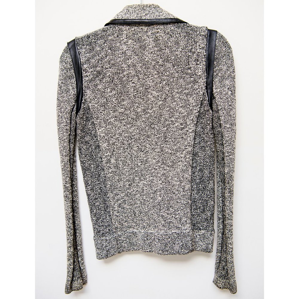 Rag & Bone Bouclé Knit Jacket Leather Trim XS - Picture 7 of 12